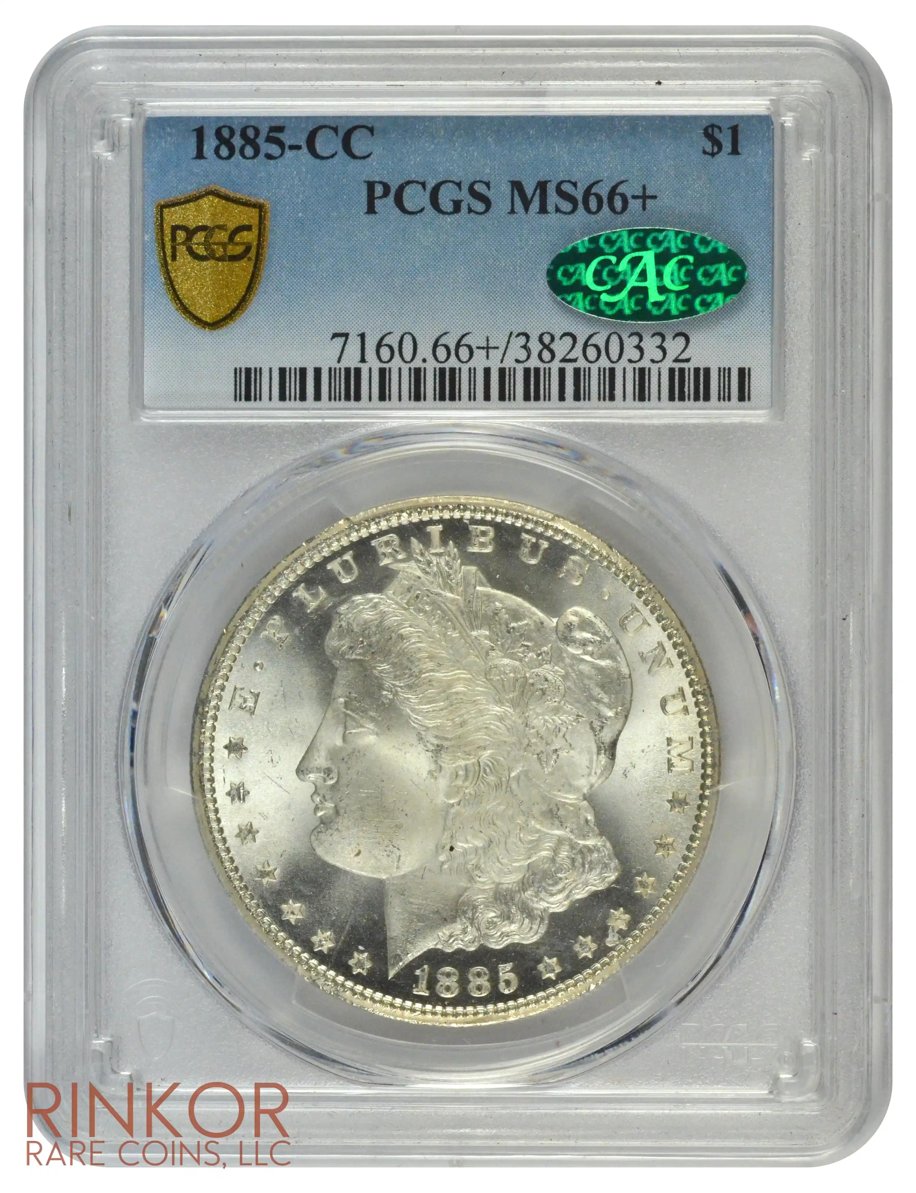 1885-CC $1 PCGS MS 66+ CAC