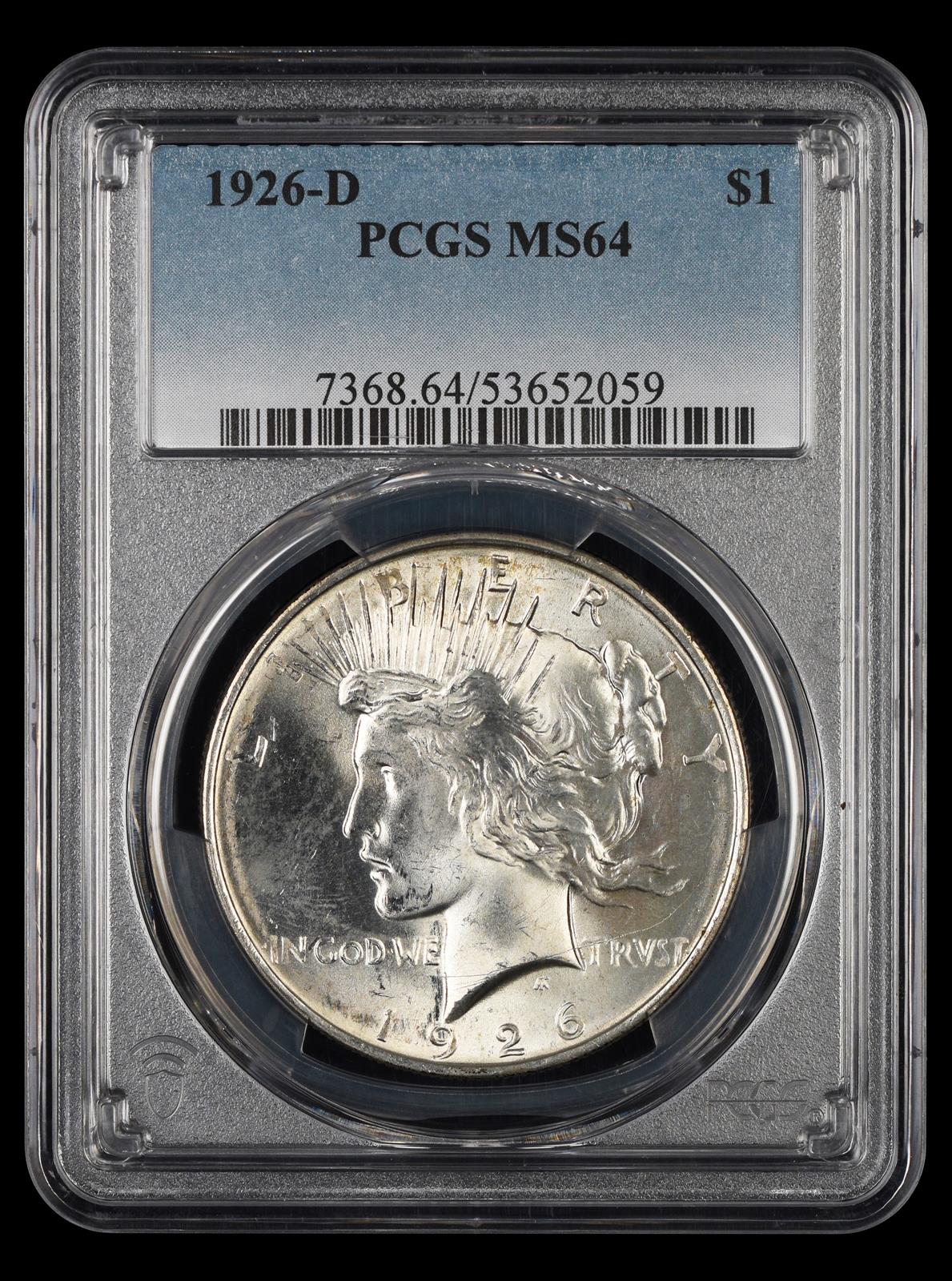 1926-D $1 PCGS MS 64
