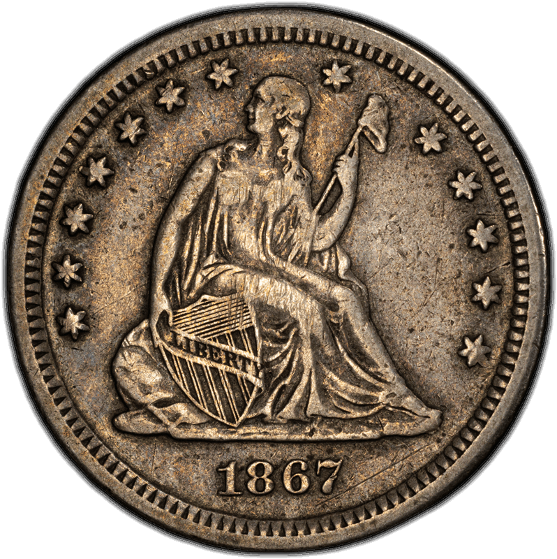 1867-S 25c PCGS VF30 