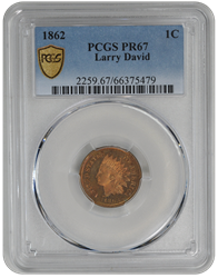 1862 Indian Head PCGS PR 67