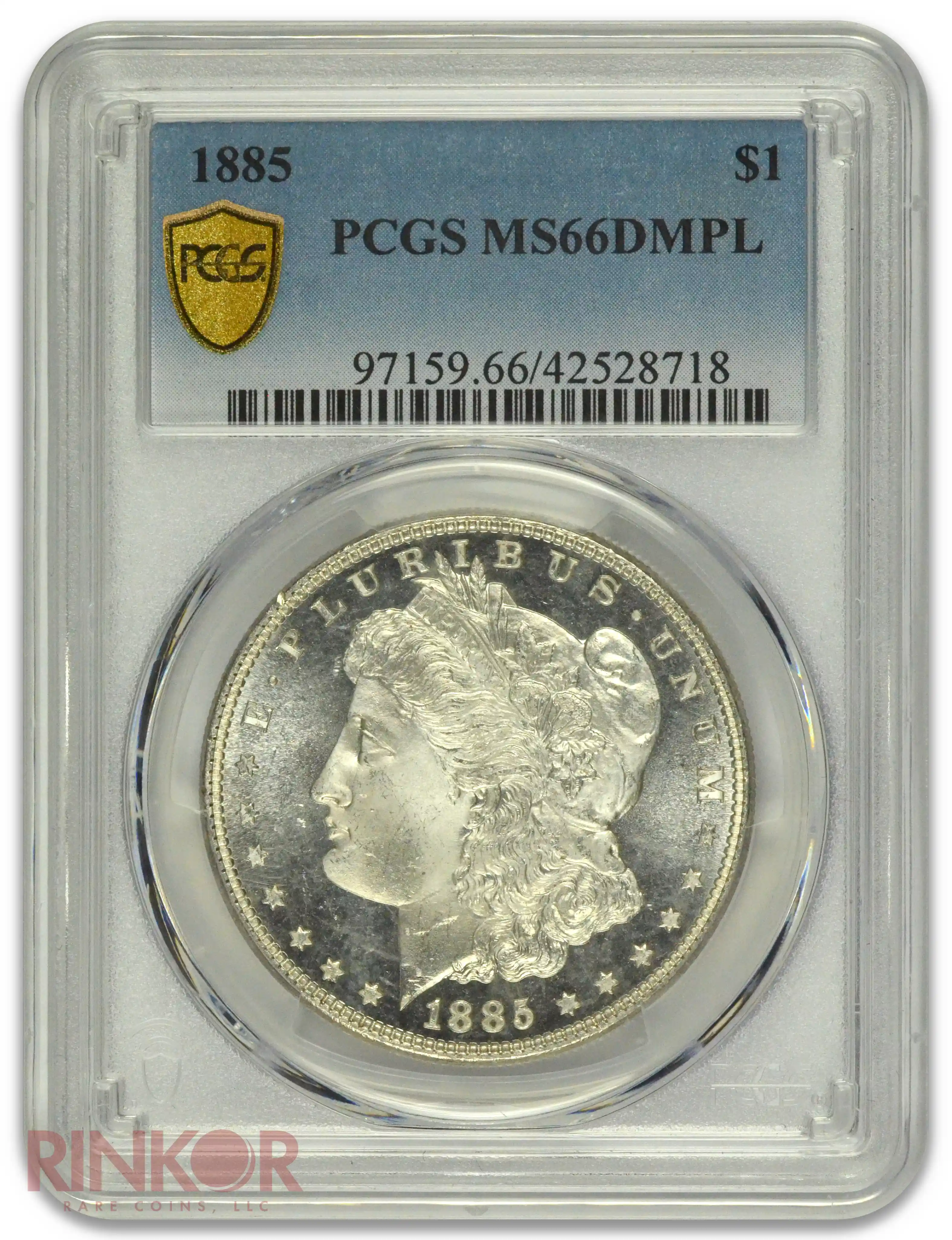 1885 $1 Morgan Dollar PCGS MS 66 DMPL