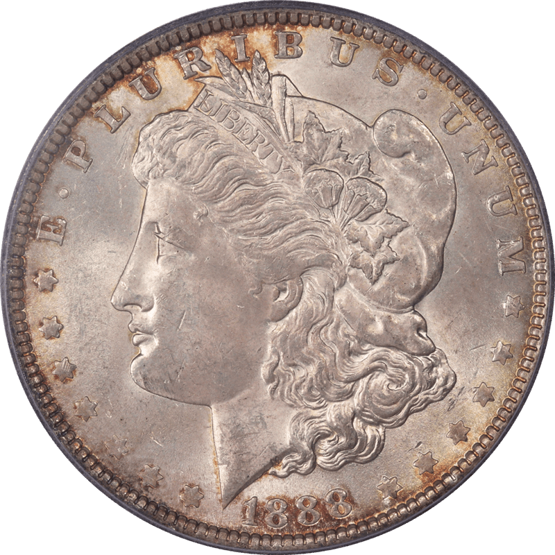 1888 Morgan Silver Dollar $1 PCGS MS63