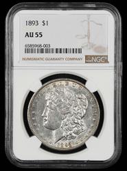 1893 $1 NGC AU-55