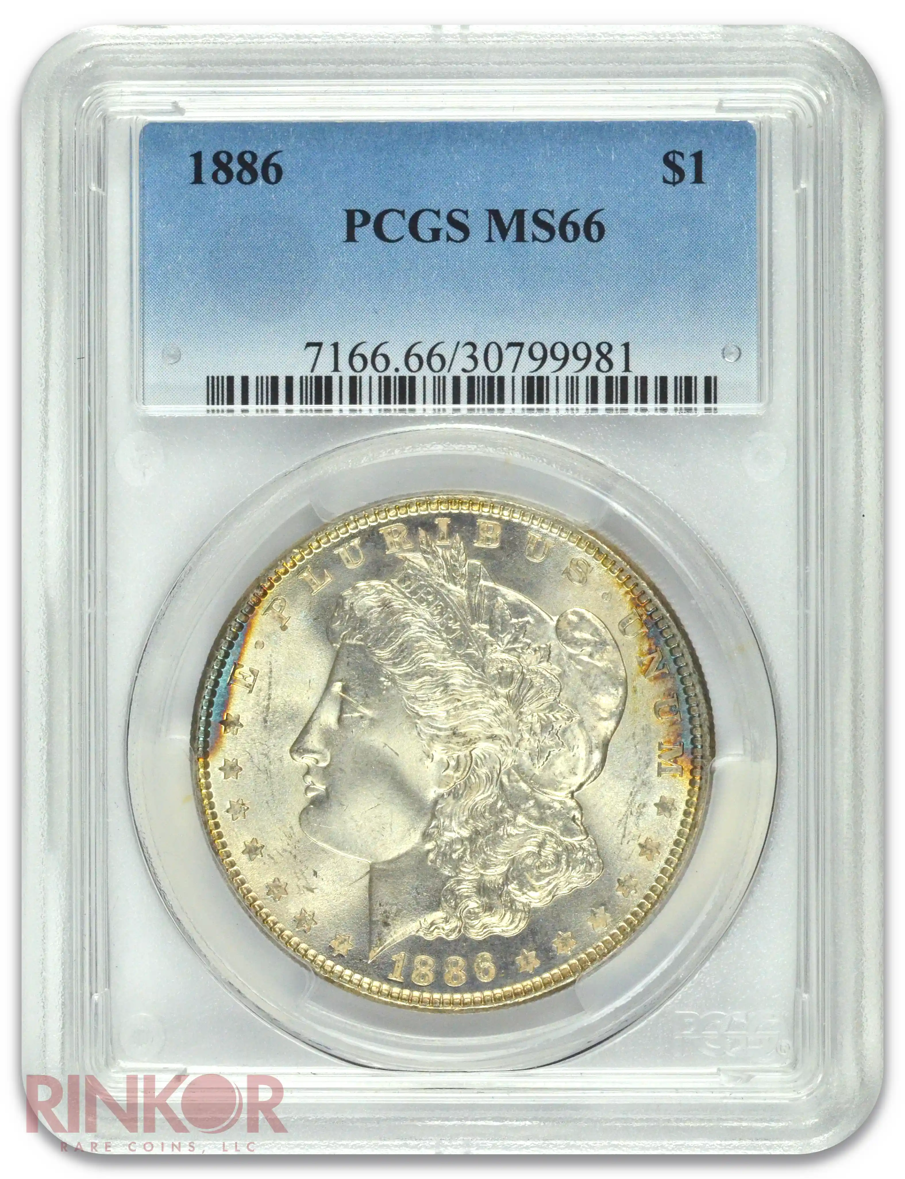 1886 $1 Morgan Dollar PCGS MS 66