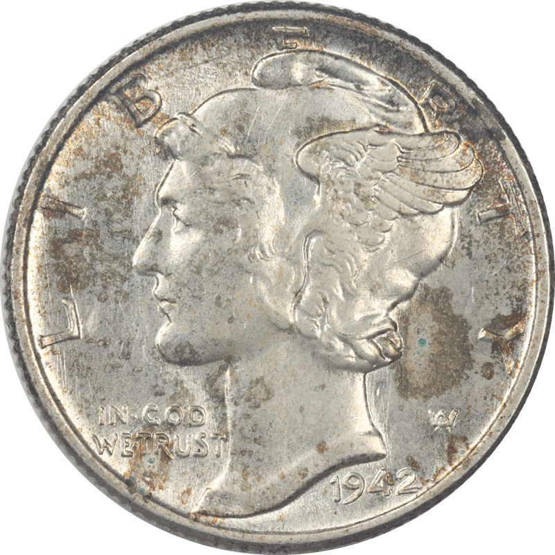 1942 Mercury Dime 10c Uncirculated - Nice Original Coin 
