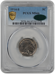 1914-S Buffalo PCGS CAC MS 66