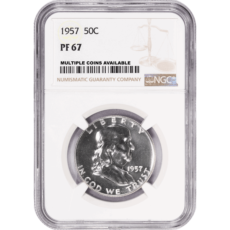 1957 50c Franklin Half Dollar PROOF - NGC PF67 - Multiple Coins Available