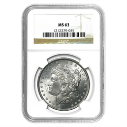 Common Date $1 Morgan Silver Dollar NGC MS63  