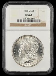 1888 S $1 NGC MS63