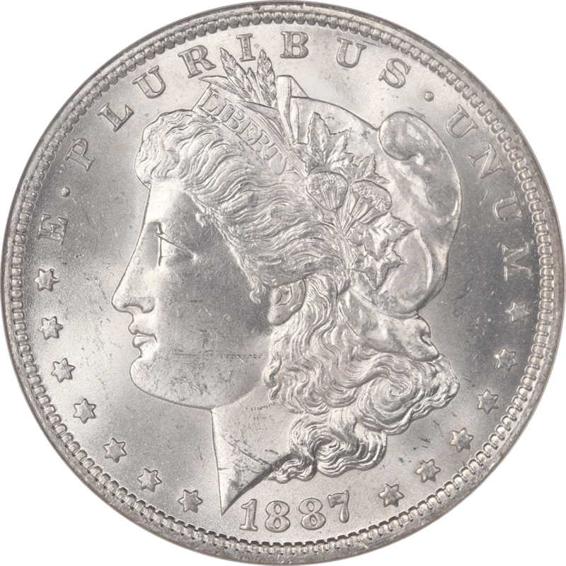 1887-O Morgan Silver Dollar $1 NGC MS 64 - White, Untoned 