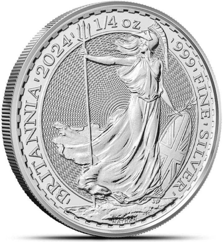 2024 50 Pence 1/4oz. Great Britian Silver Britannia, BU