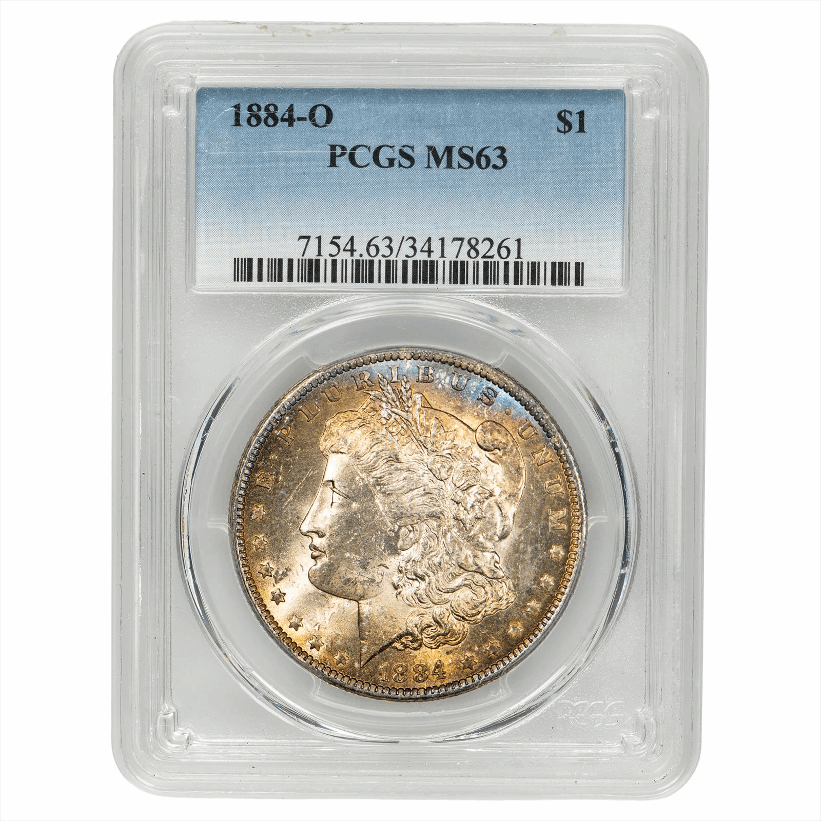 1884-O Morgan Silver Dollar $1 PCGS MS 63