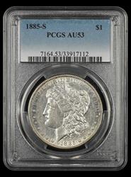 1885 S $1 PCGS AU53