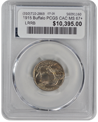 1915 Buffalo PCGS CAC MS 67+