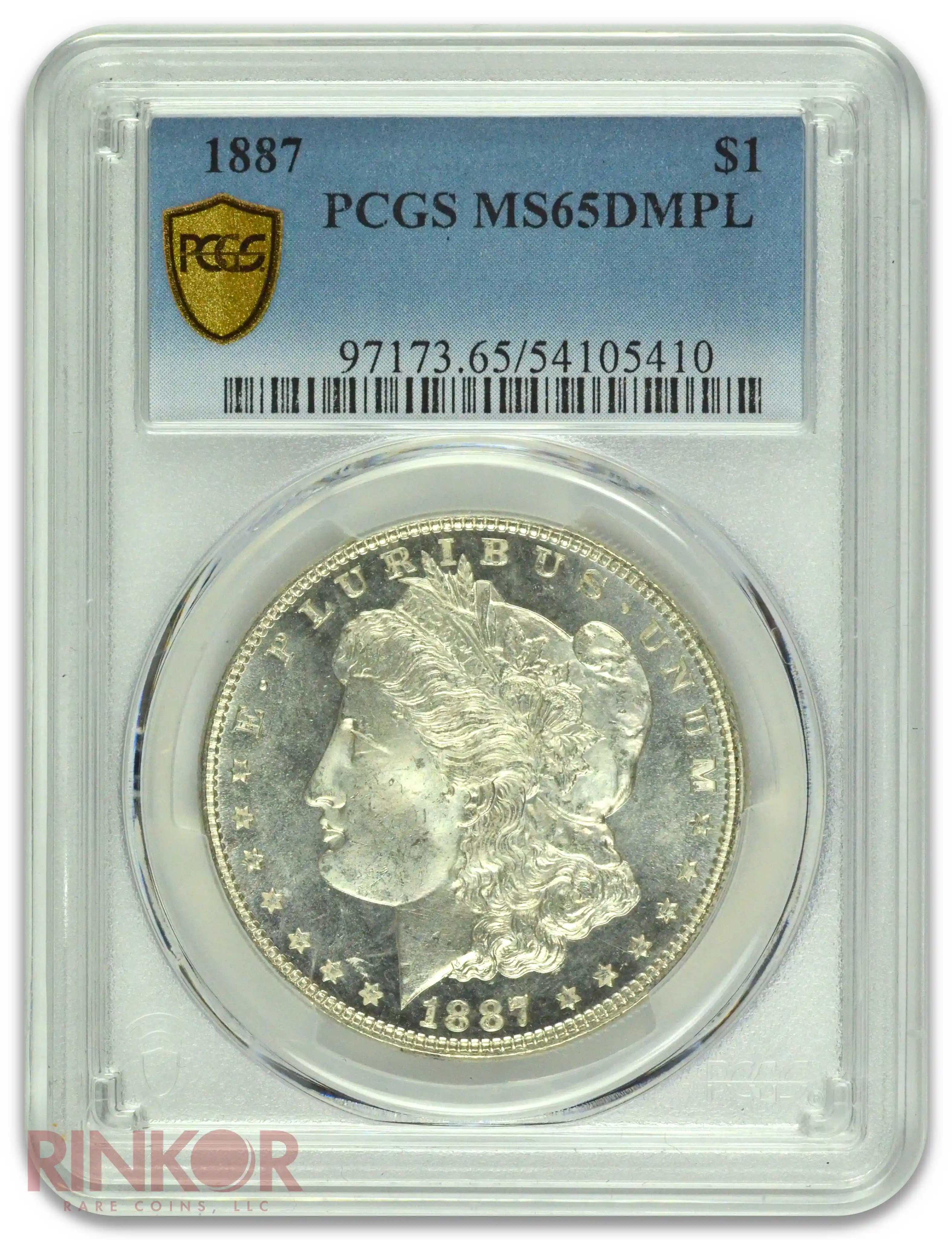 1887 $1 Morgan Dollar PCGS MS 65 DMPL