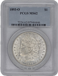 1893-O $1 PCGS MS62 