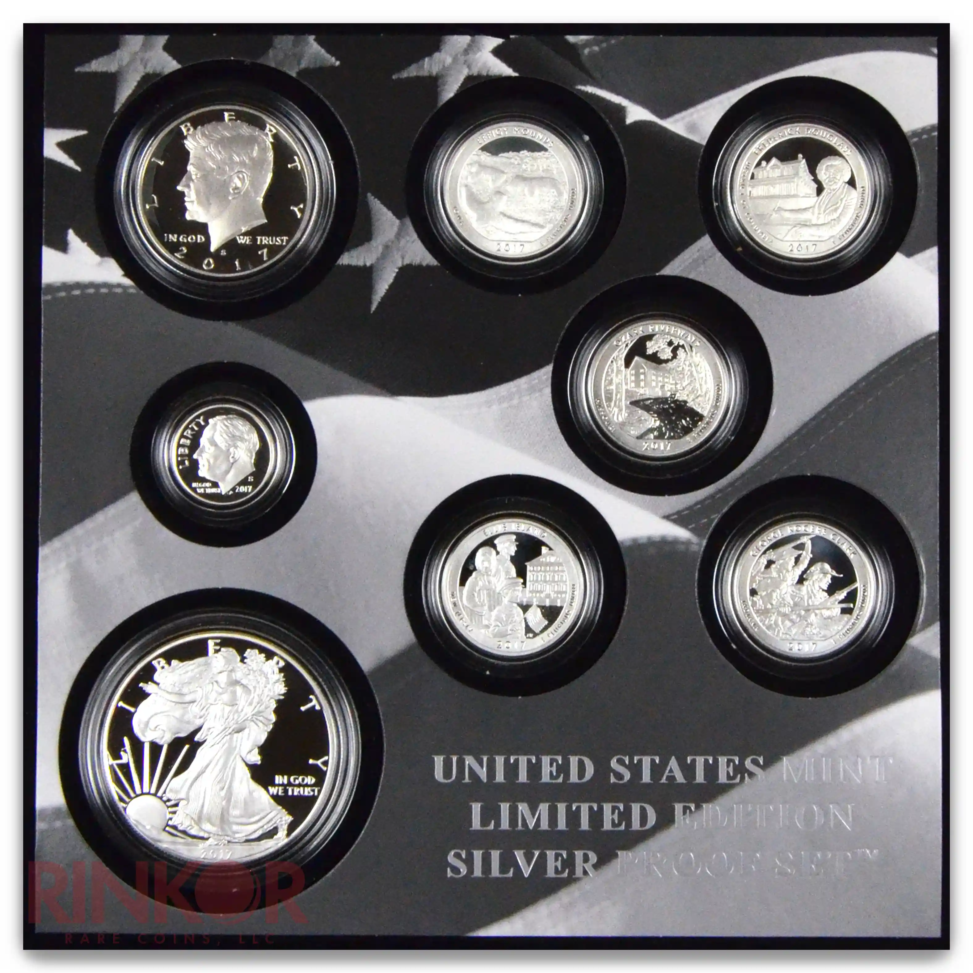 2017-S Limited Edition Silver 8-Coin Proof Set (Box and CoA)