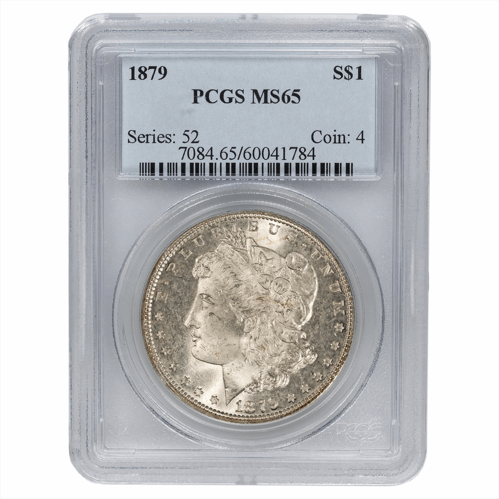 1879 Morgan Silver Dollar $1 PCGS MS 65