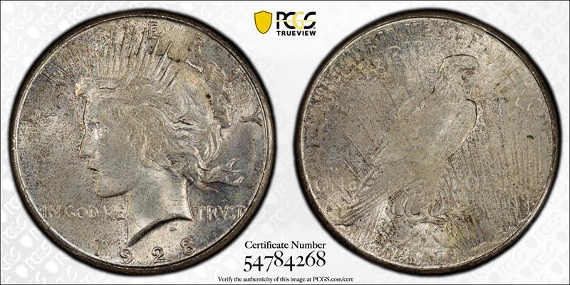 1928-S $1 PCGS MS 64