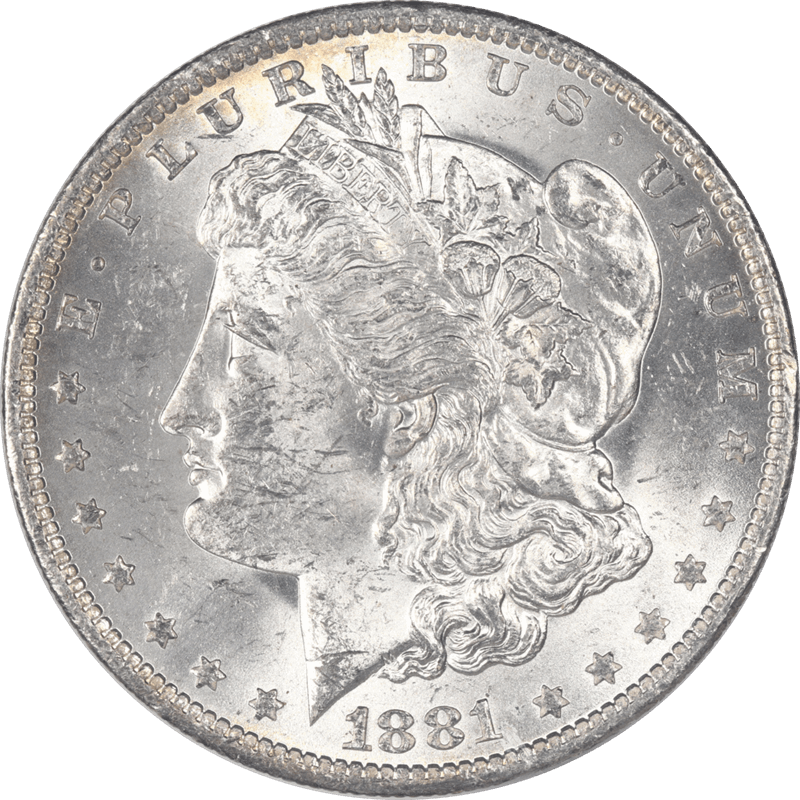 1881-O Morgan Silver Dollar, $1 Uncirculated - Nice White Coin