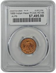 1889 Indian Head PCGS RD 66