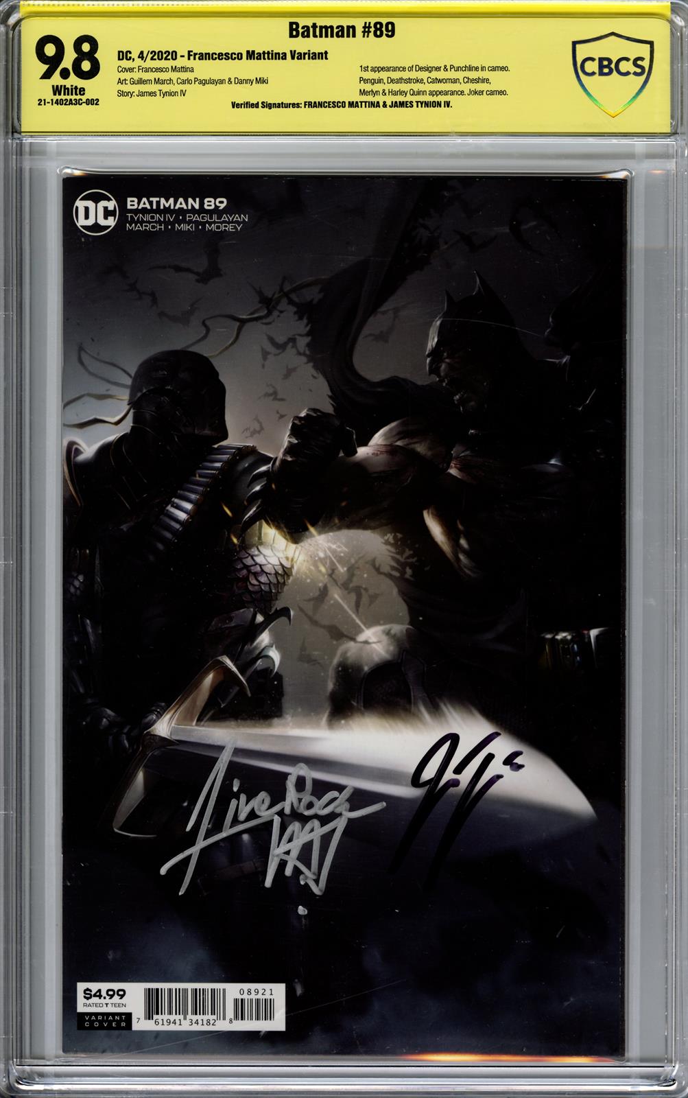 Batman #89 CBCS 9.8(D.C., 2020) Signed by James Tynion IV & Francesco Mattina 