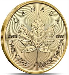 2024 $1 1/20oz. Canadian Gold Maple Leaf, BU 