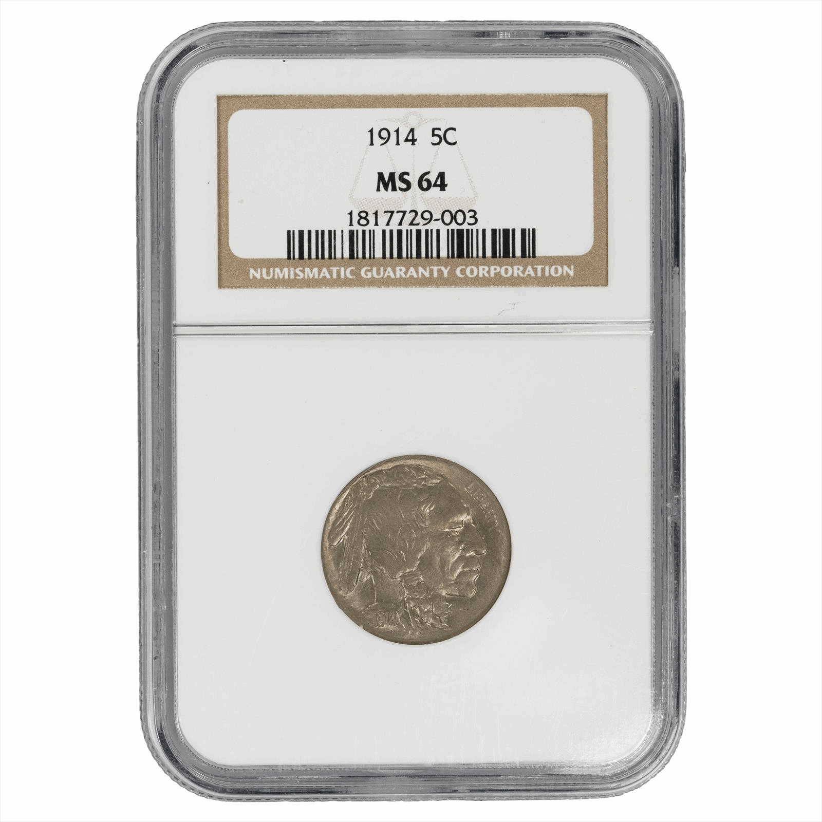 1914 Buffalo Nickel 5C NGC MS 64 
