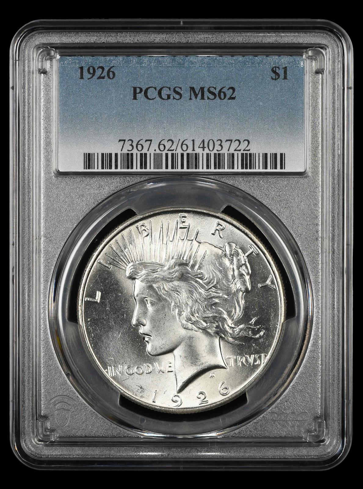1926 $1 PCGS MS 62