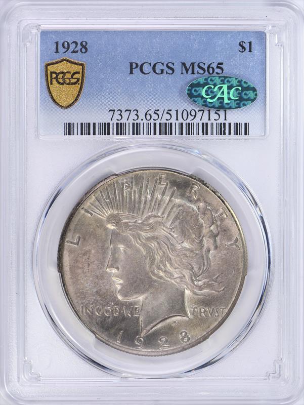 1928 $1 PCGS MS 65 CAC
