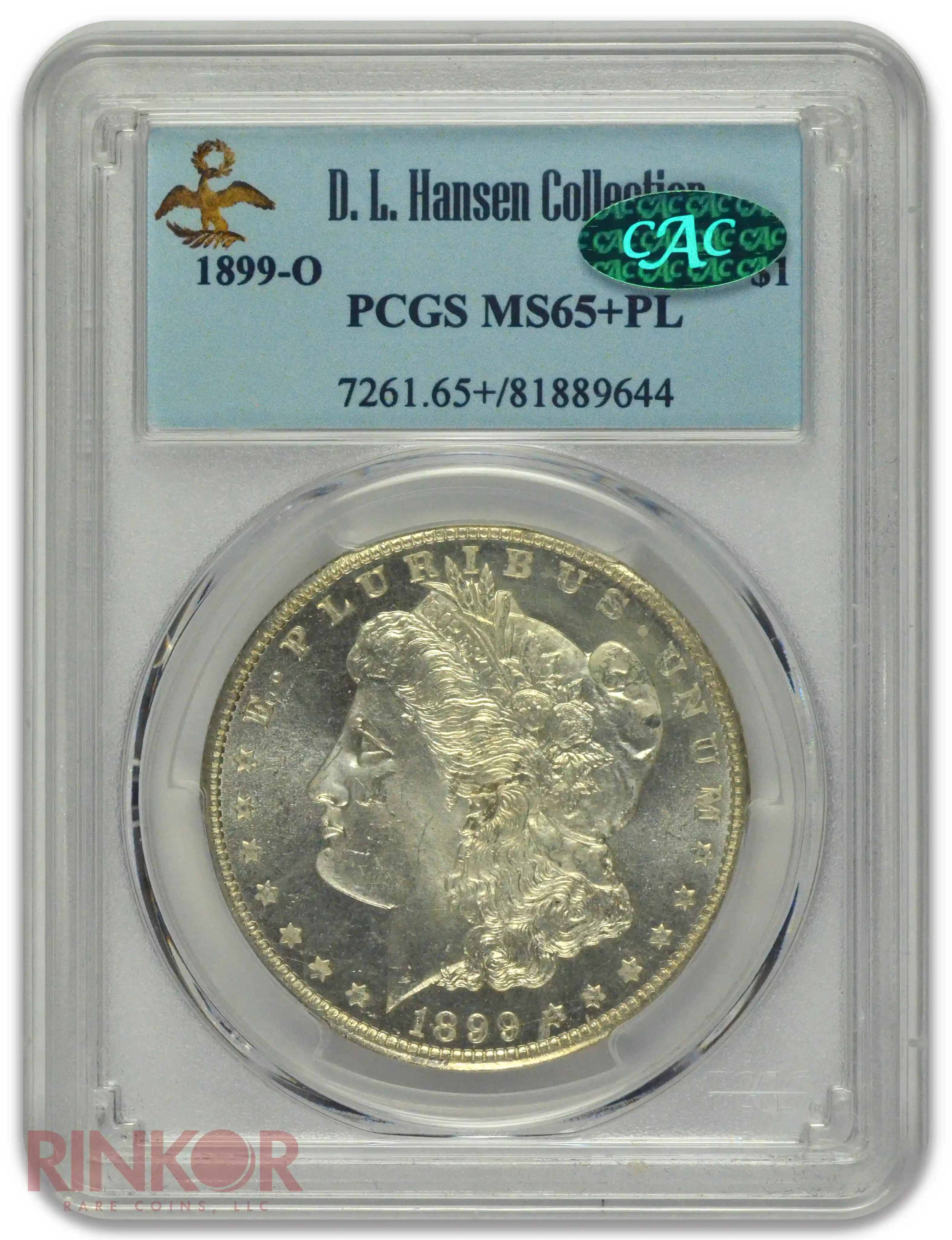 1899-O $1 Morgan Dollar PCGS MS 65+ PL CAC