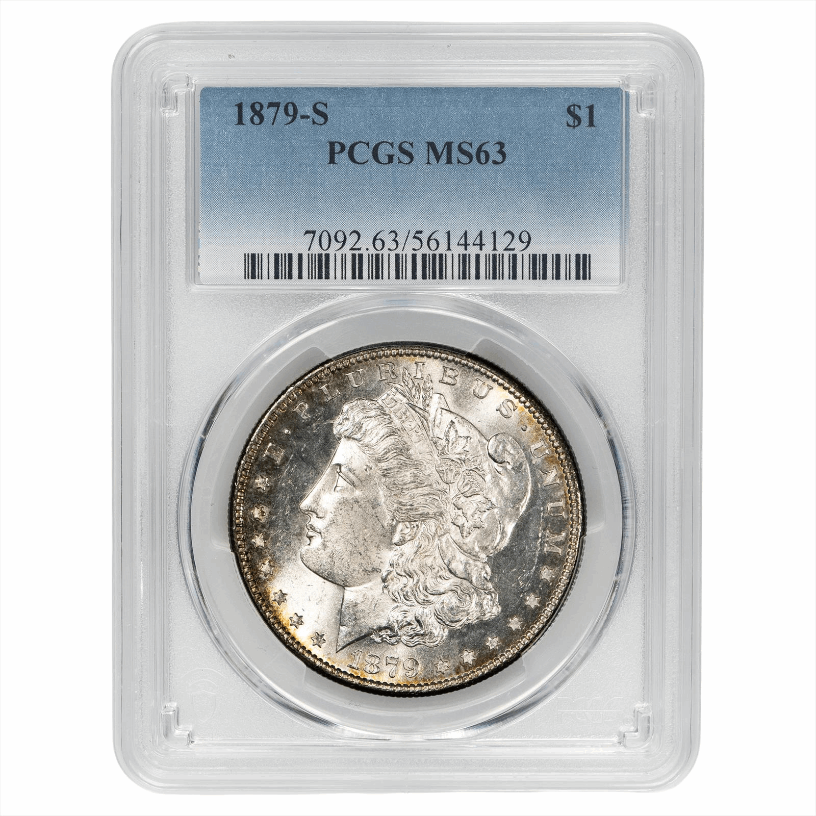 1879-S Morgan Silver Dollar $1 PCGS MS 63