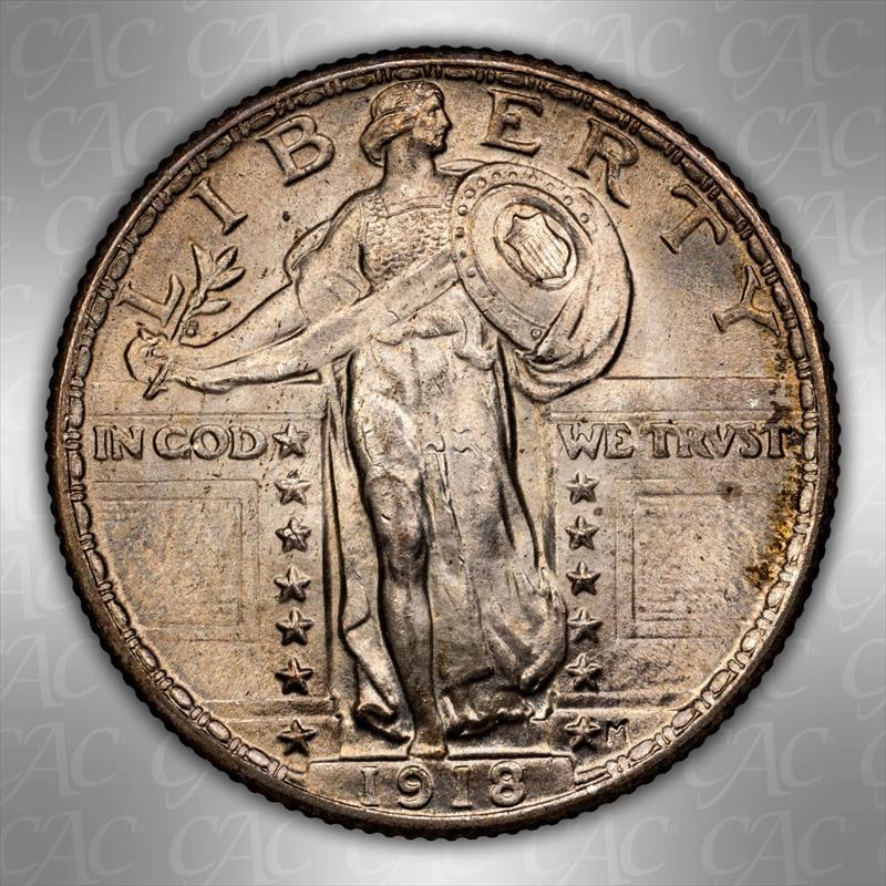1918 25C CACG MS 65 FH 