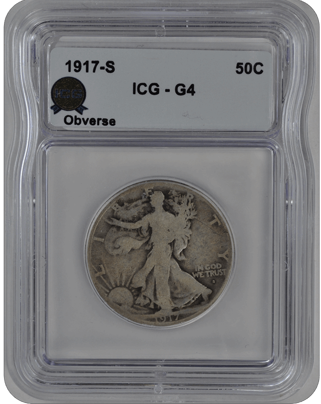 1917-S Walking Liberty ICG  G4