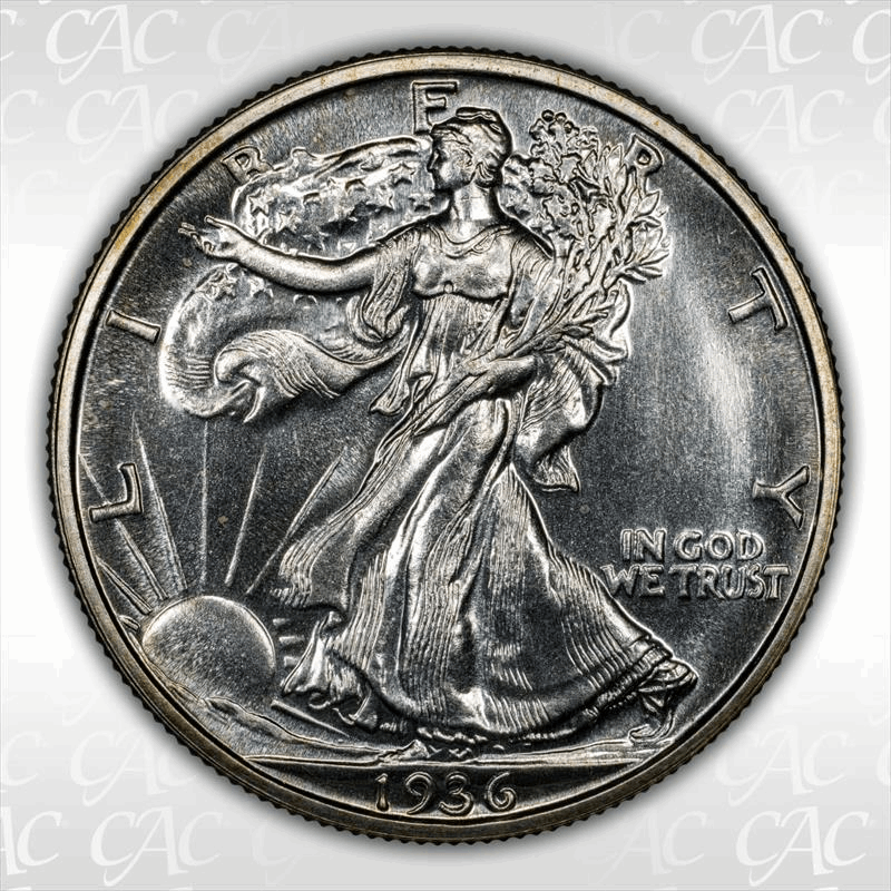 1936 50c CACG PR 67+