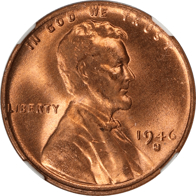 1946-S Lincoln Wheat Cent 1C NGC MS 66 RD