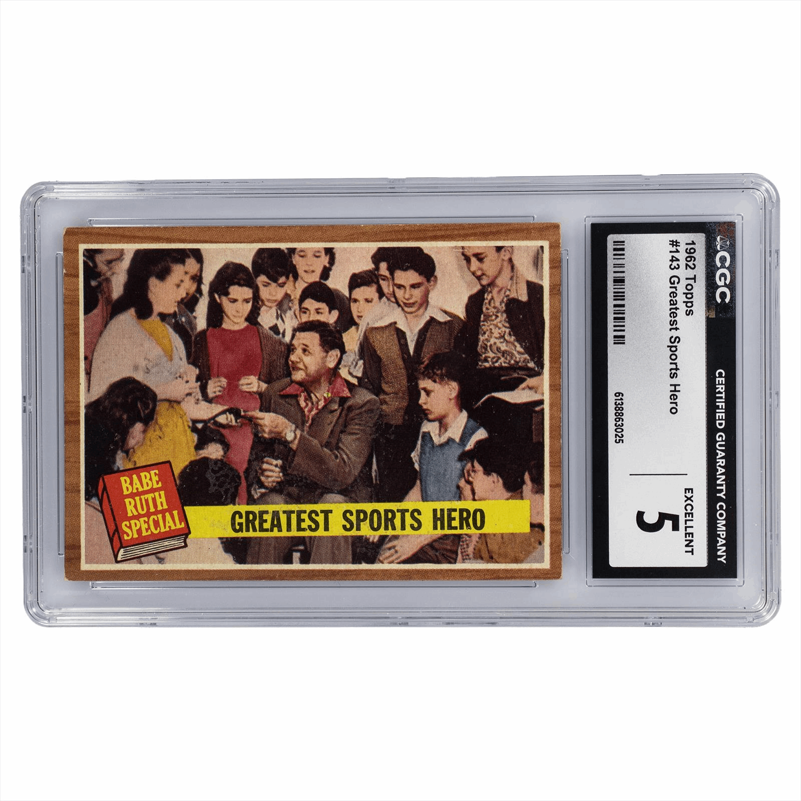 1962 Topps Greatest Sports Hero #143 CGC EX 5