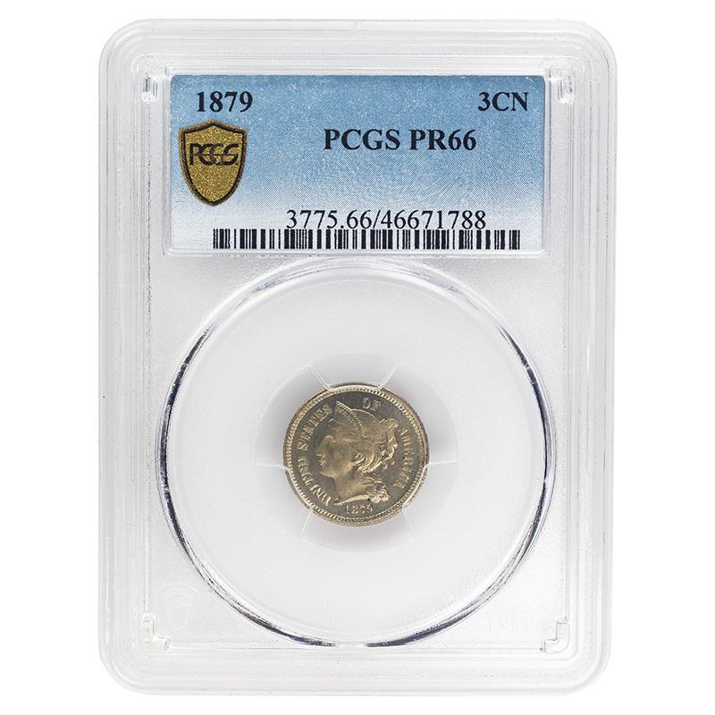 1879 Three Cent Nickel, 3CN PCGS PR 66