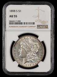 1898 S $1 NGC AU-55