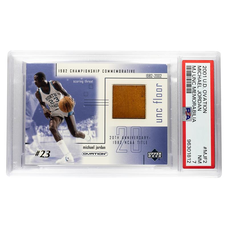 2001 Upper Deck Ovation Michael Jordan MJ UNC Memorabilia #MJF2 PSA NM 7 Cert #96301812