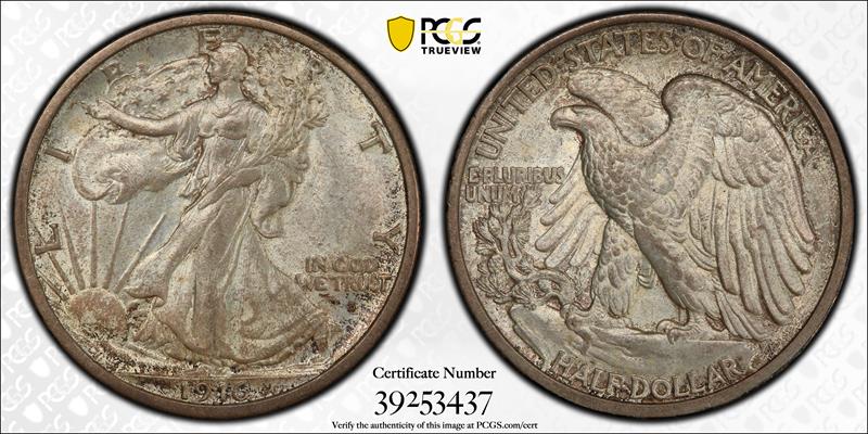 1916-D 50C PCGS AU-58 CAC