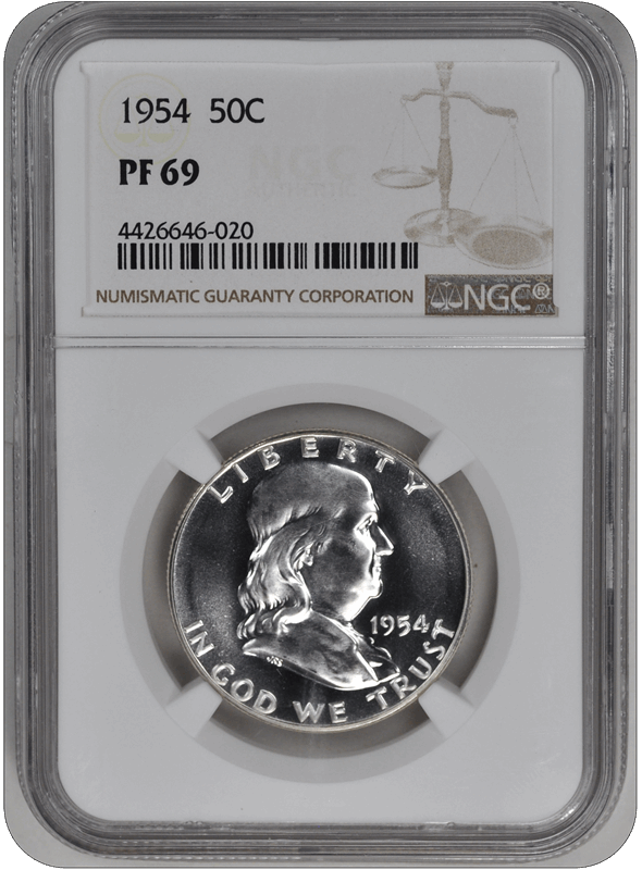 1954 Franklin Half Dollar NGC (99) PF 69