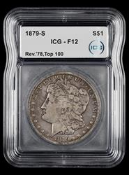 1879 S Reverse of 1878 Top 100 $1 ICG  F12