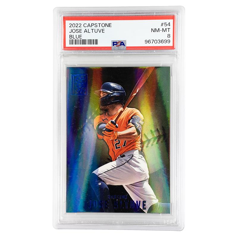 2022 Capstone Jose Altuve Blue #54 PSA NM-MT 8 Cert #96703699