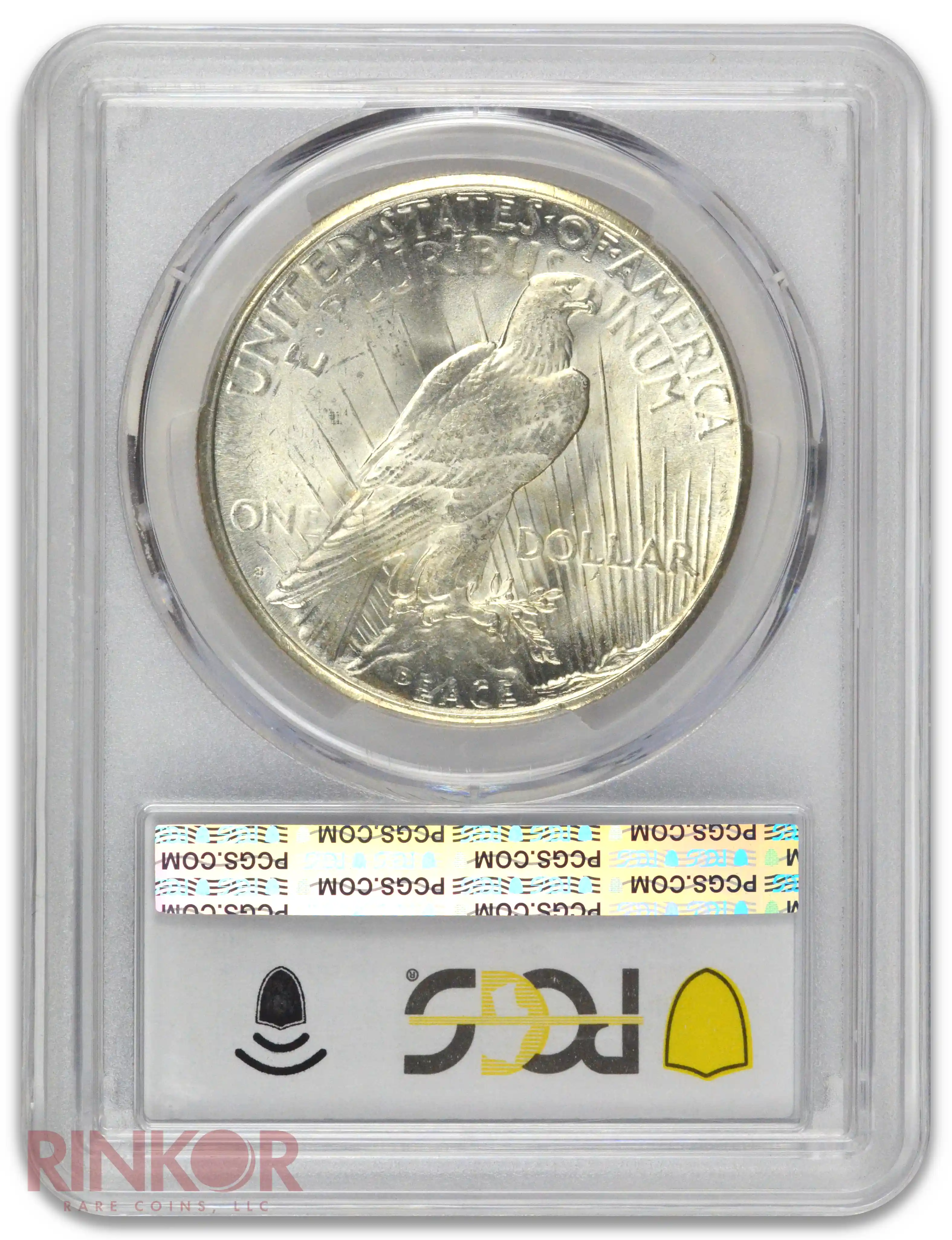 1923-S $1 Peace Dollar PCGS Reverse