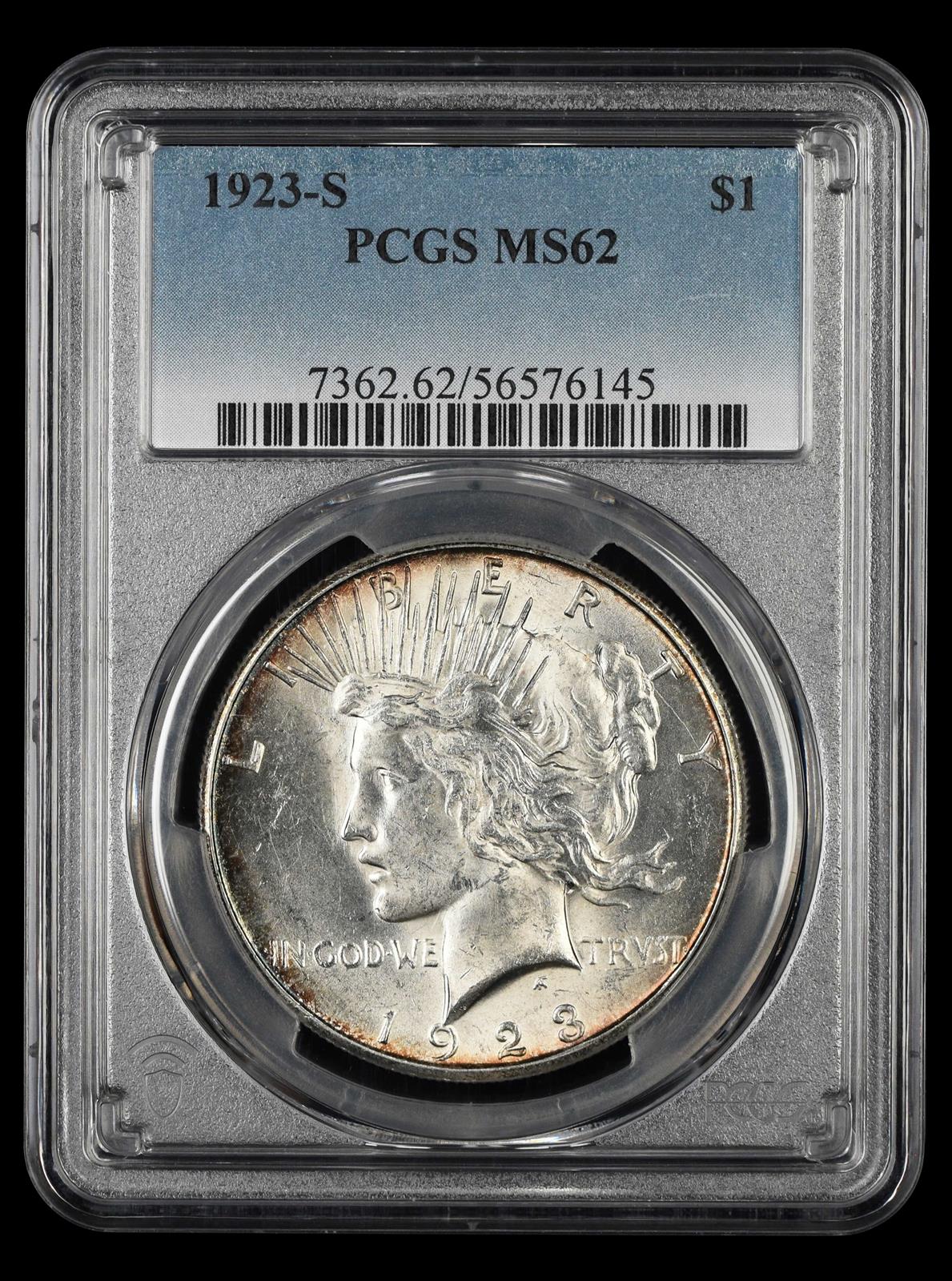 1923 S $1 PCGS MS62
