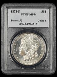 1878 S $1 PCGS MS64