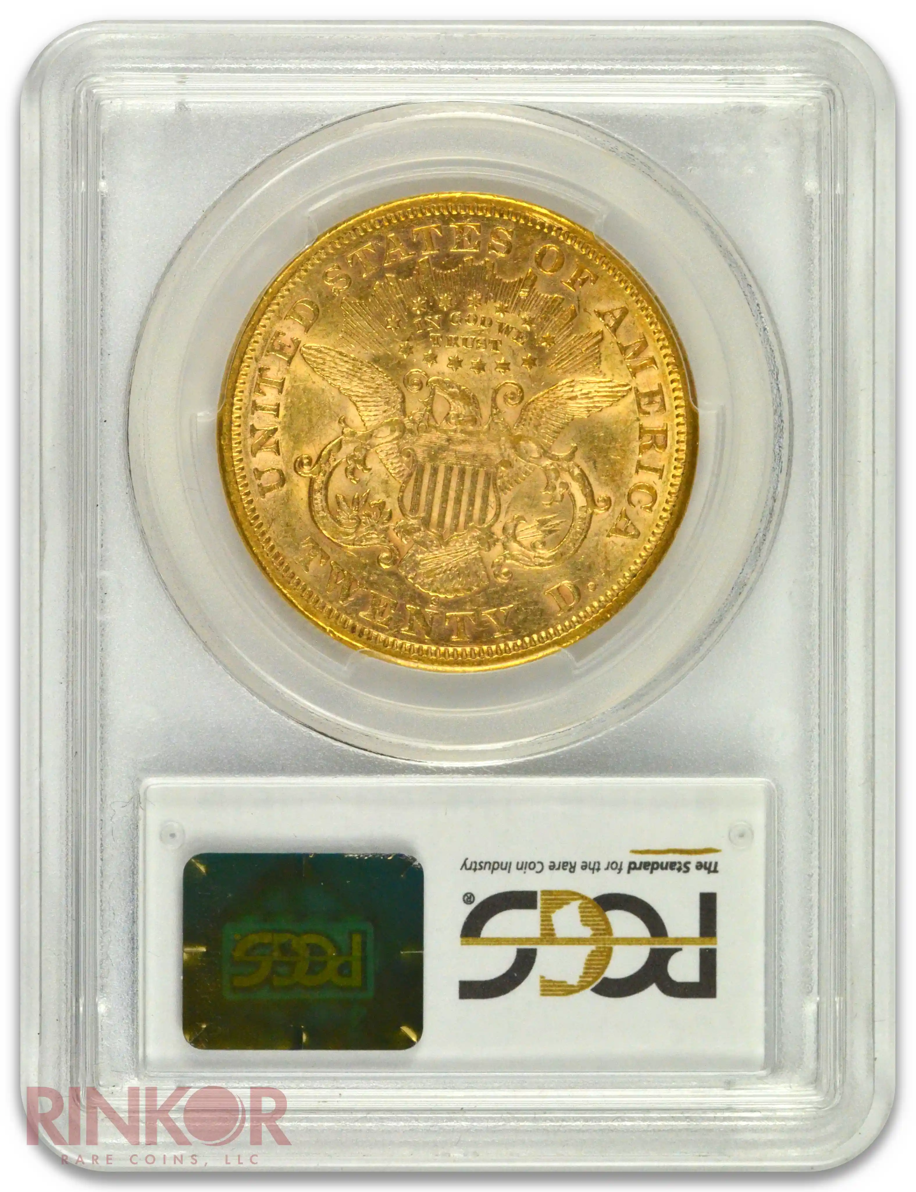 1869-S $20 Liberty PCGS AU-58 CAC