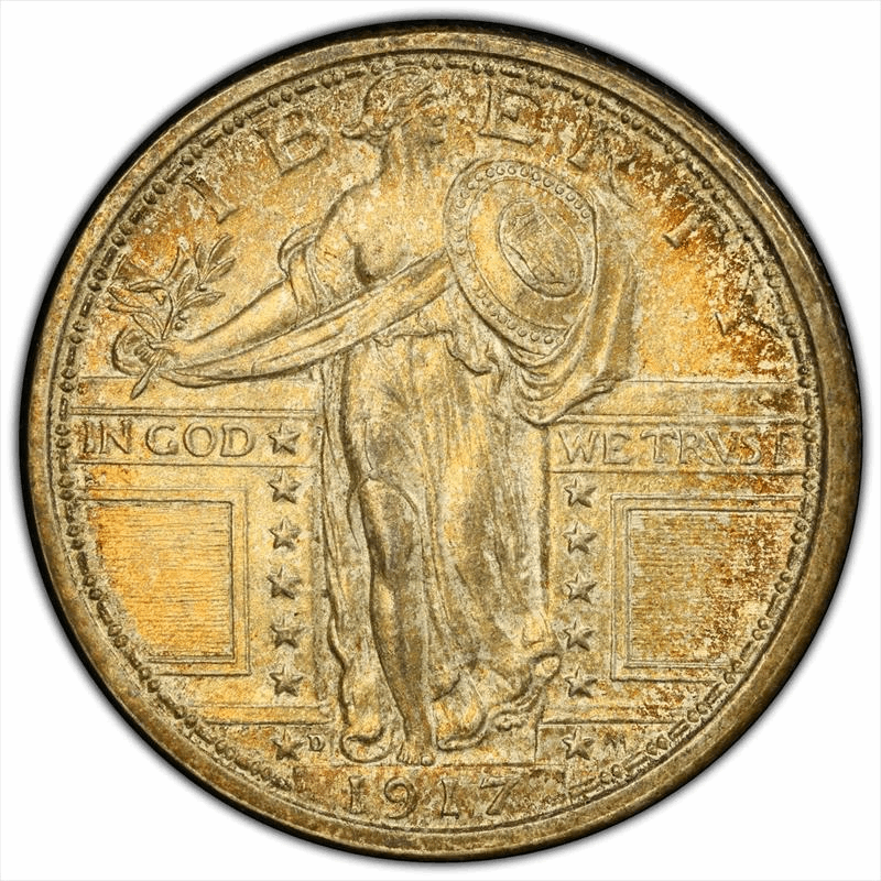 1917-D  Type 1 25C PCGS MS 63 FH CAC
