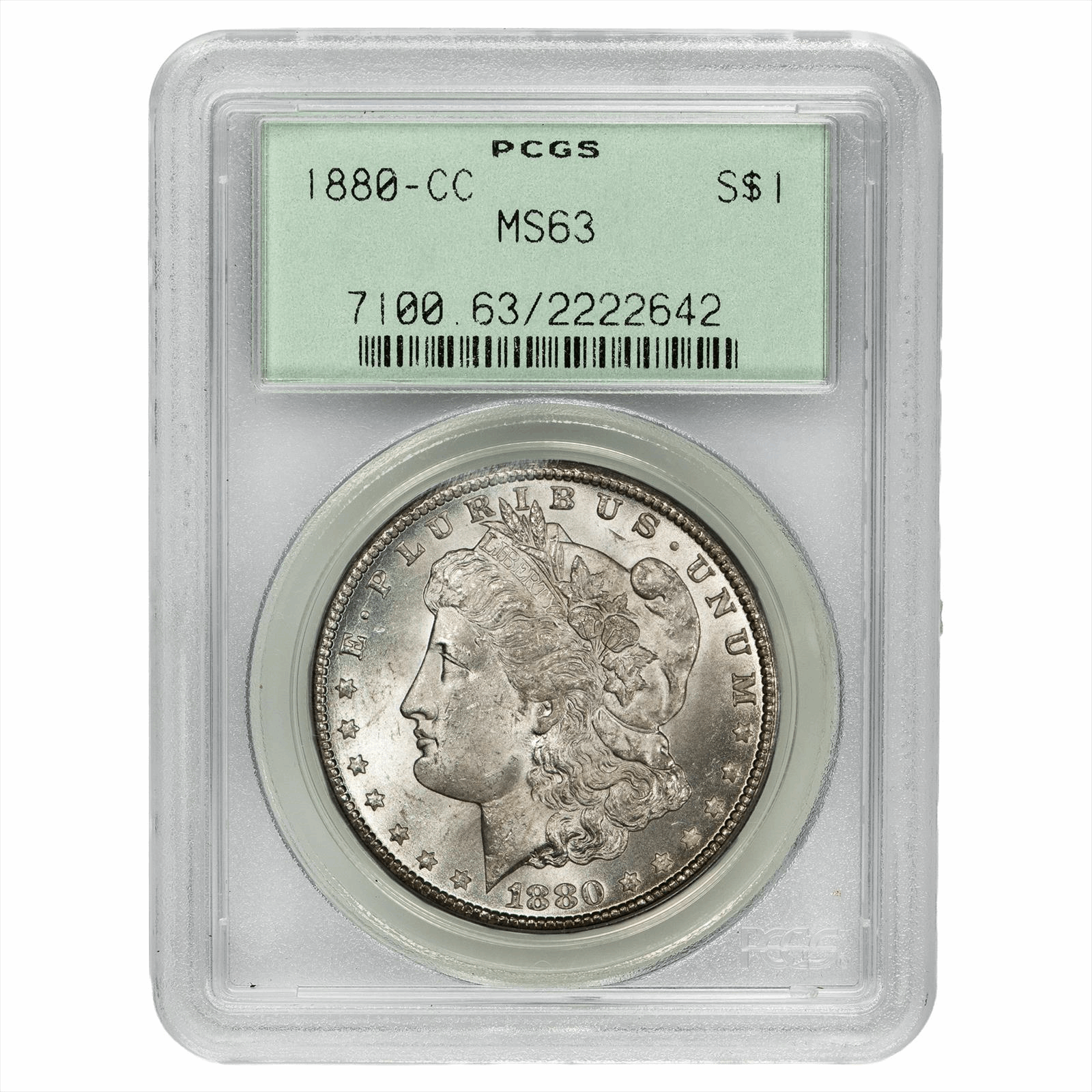 1880-CC $1 PCGS MS 63 